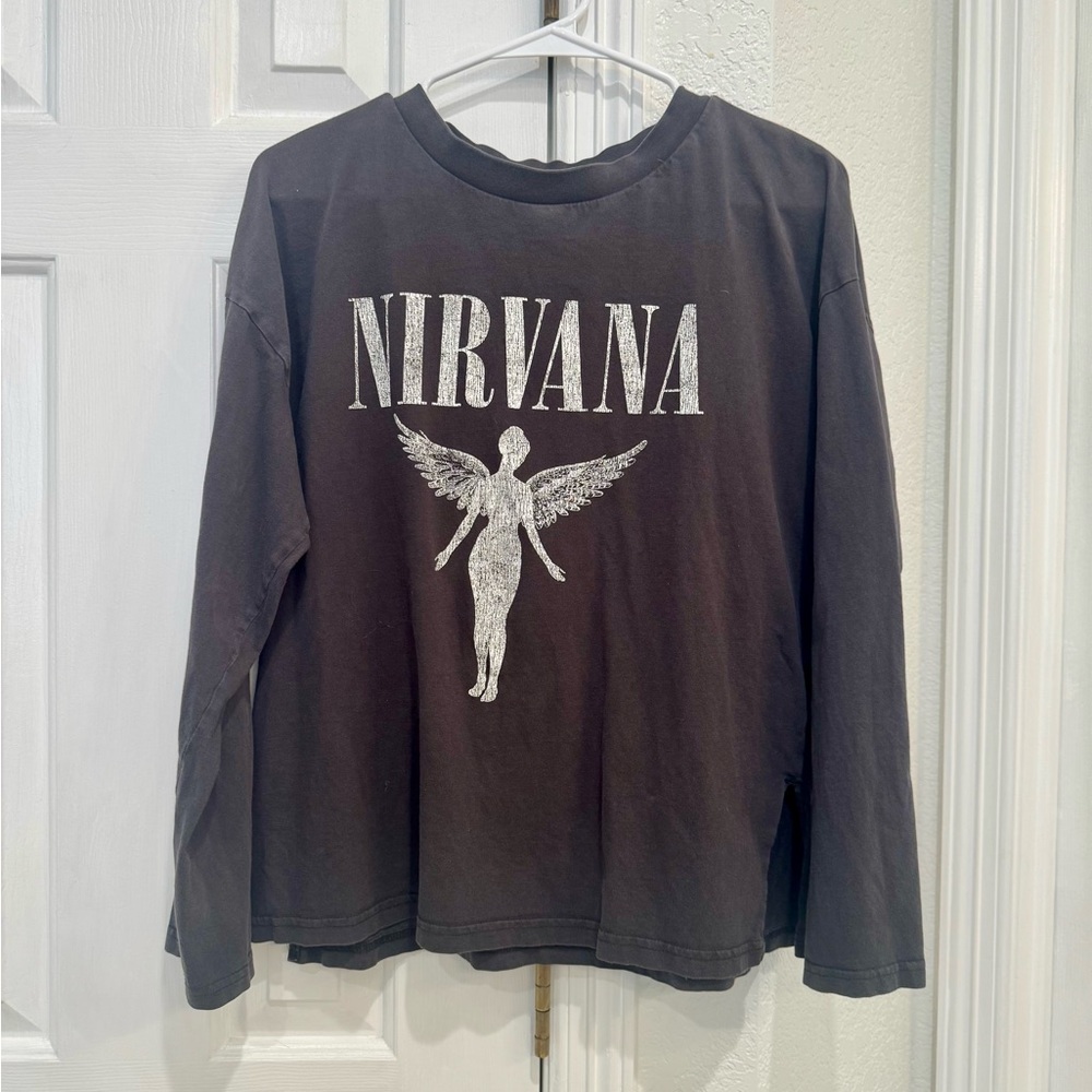 H&M Black Nirvana Long Sleeve Tee